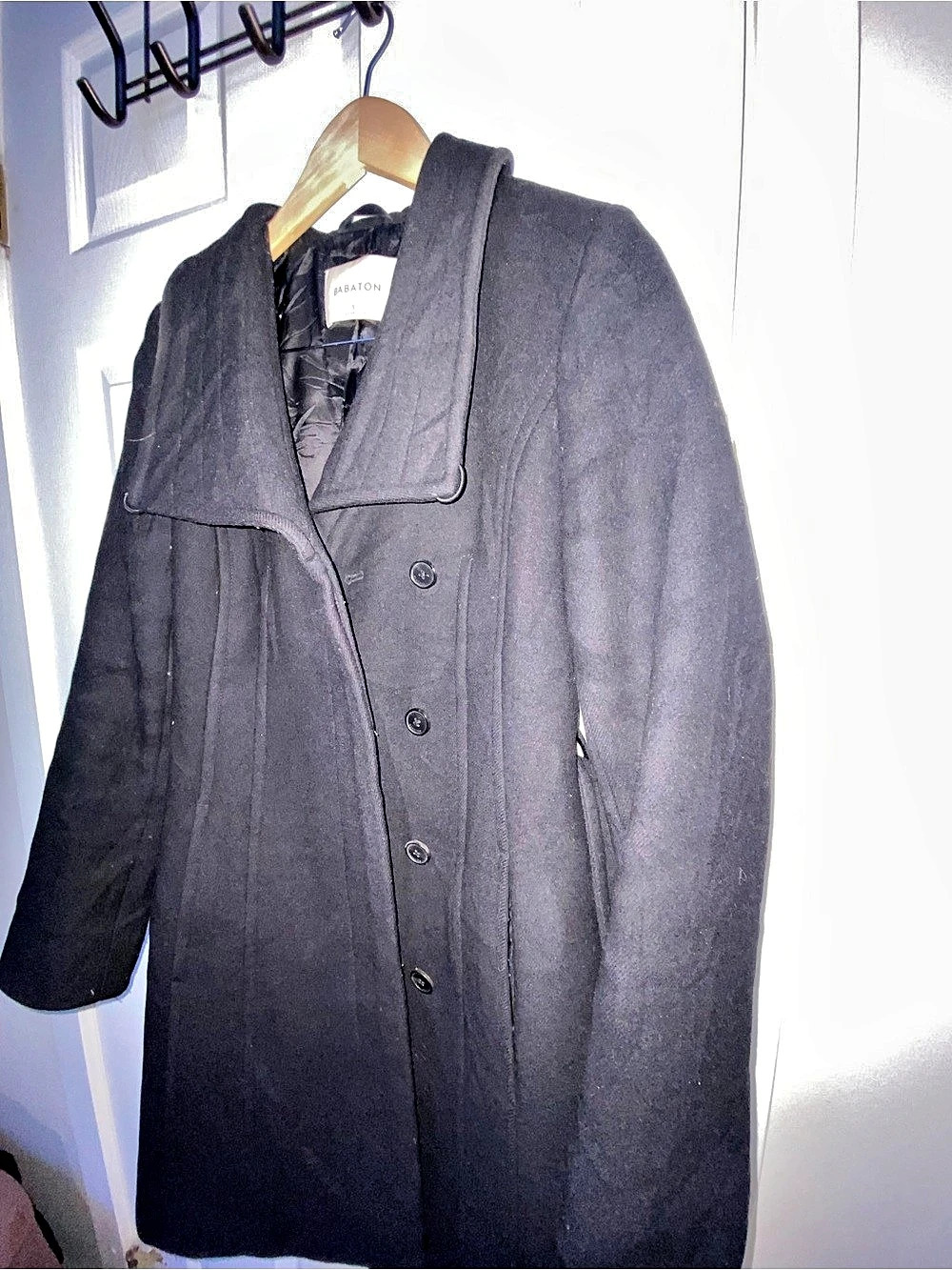 Babaton Women's Black wool coat
